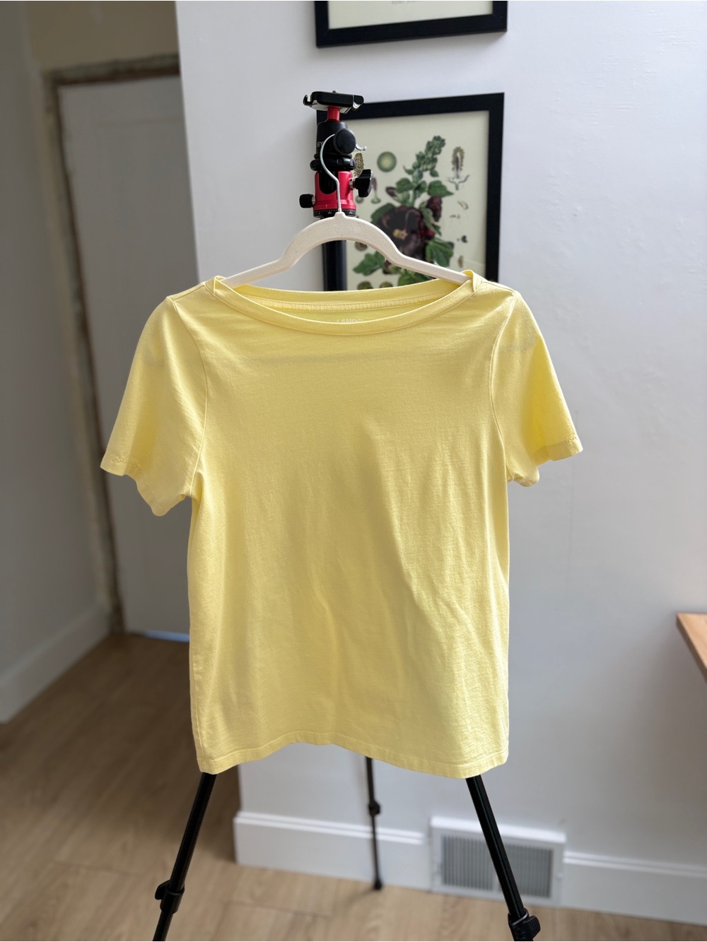 Lands' End Pale Yellow Crewneck Tee